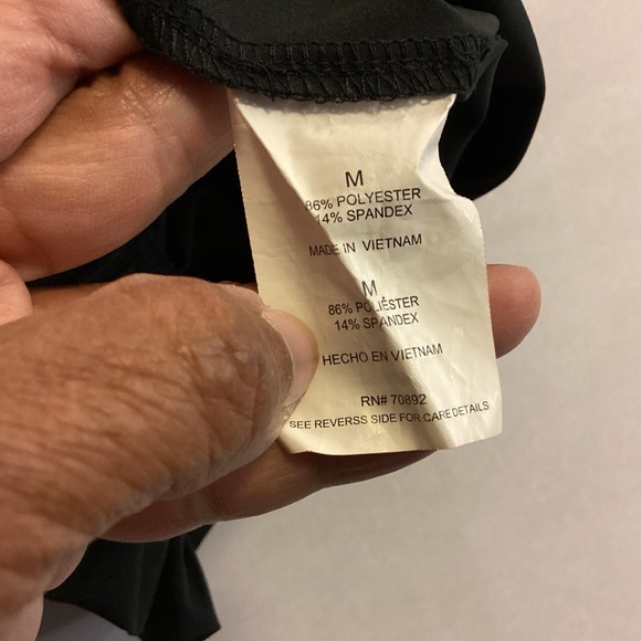 NWOT Apana Women's High Waist Black Paper Bag Shorts SZ Medium $45 - Picture 12 of 14